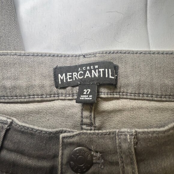 J.Crew Mercantile Skinny Jeans Mid-Rise Fit Stretchy Distressed Denim Grey W 27 - Picture 3 of 10